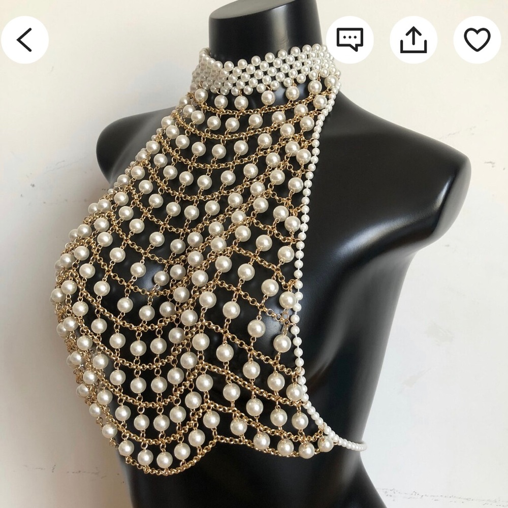 White Pearl and gold top